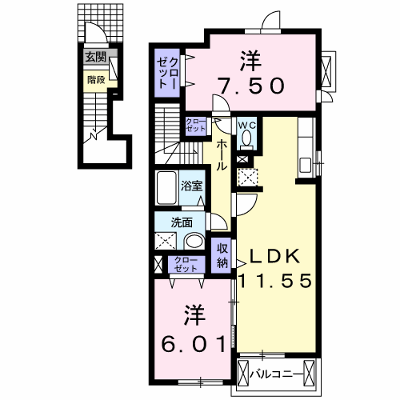 ロータス・ミカド 201【管理NO：1-016246101-02010】 ★家具家電は申し込み後に搬入します★ ★2026年11月中旬入居可能★の外観画像