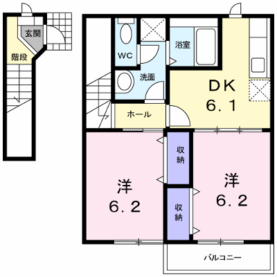 クレスメントＢ 201【管理NO：1-007570502-02010】 ★家具家電は申し込み後に搬入します★ ★2026年12月上旬入居可能★の外観画像