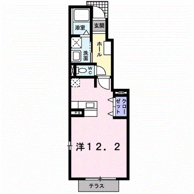 ウィスティリアⅠ 103【管理NO：1-013331101-01030】 ★家具家電は申し込み後に搬入します★ ★2026年11月上旬入居可能★の外観画像
