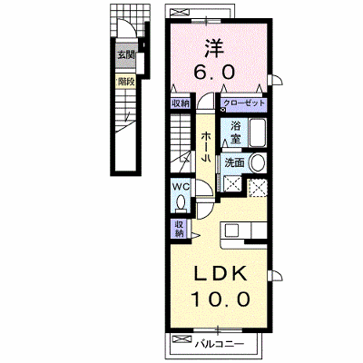 プロムナード唐津Ｂ 201【管理NO：1-013957602-02010】 ★家具家電は申し込み後に搬入します★ ★2026年11月下旬入居可能★の外観画像
