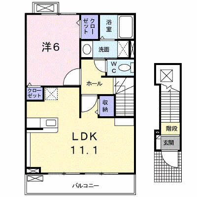 ミニョン　カナージュ　Ⅲ 202【管理NO：1-015954803-02020】 ★家具家電は申し込み後に搬入します★の外観画像