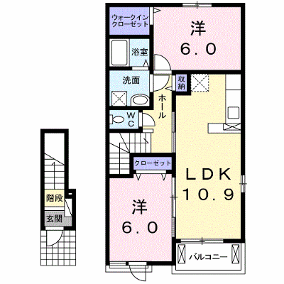 ベル　郎　慧　Ⅱ 202【管理NO：1-023799501-02020】 ★家具家電は申し込み後に搬入します★ ★2026年10月下旬入居可能★の外観画像