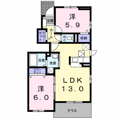 ベル・デーア　Ⅳ 101【管理NO：1-015731604-01010】 ★家具家電は申し込み後に搬入します★ ★2026年11月中旬入居可能★の外観画像