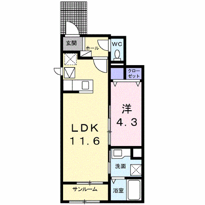ライズコート　ＲＫ 103【管理NO：1-023670801-01030】 ★家具家電は申し込み後に搬入します★ ★2026年12月中旬入居可能★の外観画像