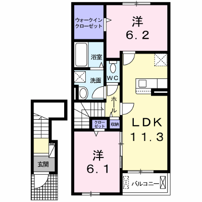 ヴェル・モカⅠ 202【管理NO：1-026546801-02020】 ★家具家電は申し込み後に搬入します★ ★2026年10月中旬入居可能★の外観画像