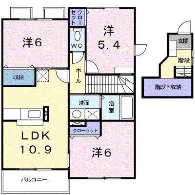 プロムナードⅡ 201【管理NO：1-011405402-02010】 ★家具家電は申し込み後に搬入します★ ★2026年12月上旬入居可能★の外観画像