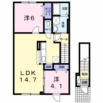 エターナリィ 201【管理NO：1-017516401-02010】 ★家具家電は申し込み後に搬入します★ ★2026年11月下旬入居可能★の外観画像