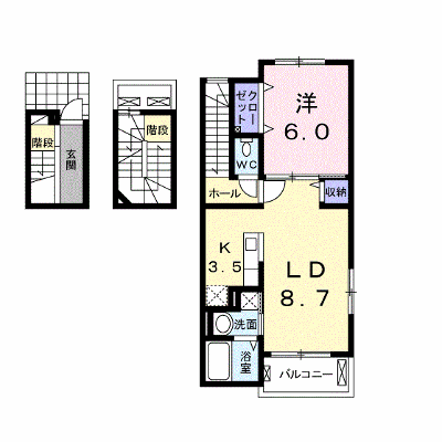 ベラカーサピッコロ 301【管理NO：1-022227701-03010】 ★家具家電は申し込み後に搬入します★ ★2026年11月中旬入居可能★の外観画像