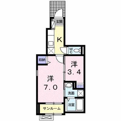 アタラクシア・８号 105【管理NO：1-025384701-01040】 ★家具家電は申し込み後に搬入します★の外観画像