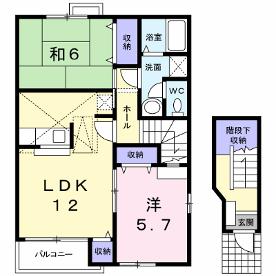 エリア２１Ｂ 205【管理NO：1-010671502-02040】 ★家具家電は申し込み後に搬入します★ ★2026年11月中旬入居可能★の外観画像