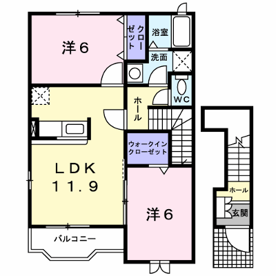 シャルマン　フィーレ　Ｃ 201【管理NO：1-012898703-02010】 ★家具家電は申し込み後に搬入します★ ★2027年01月下旬入居可能★の外観画像