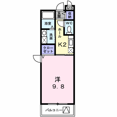 マンションあかやま 107【管理NO：1-013940101-01070】 ★家具家電は申し込み後に搬入します★ ★2026年12月中旬入居可能★の外観画像