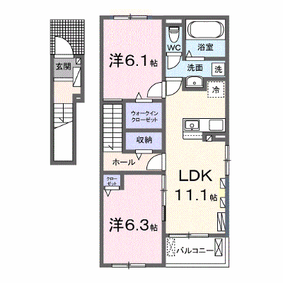 ウエスト　Ａ 202【管理NO：1-027420901-02020】 ★家具家電は申し込み後に搬入します★ ★2026年10月下旬入居可能★の外観画像