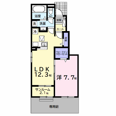 ヴィラ・オアシス 102【管理NO：1-028407601-01020】 ★家具家電は申し込み後に搬入します★の外観画像