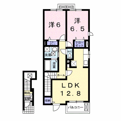 フォーリストＣ 204【管理NO：1-015181603-02040】 ★家具家電は申し込み後に搬入します★ ★2026年11月中旬入居可能★の外観画像