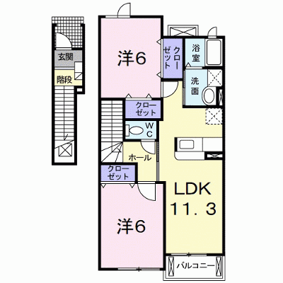 エテルノＢ 203【管理NO：1-013730602-02030】 ★家具家電は申し込み後に搬入します★ ★2026年11月中旬入居可能★の外観画像