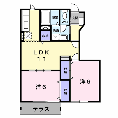 フォンテーヌＢ 102【管理NO：1-010606702-01020】 ★家具家電は申し込み後に搬入します★ ★2026年11月中旬入居可能★の外観画像