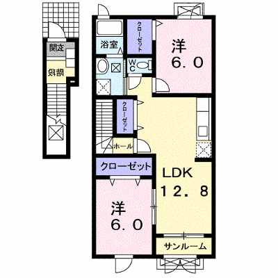 ベル・フローラさくら 204【管理NO：1-018260801-02040】 ★家具家電は申し込み後に搬入します★ ★2026年11月下旬入居可能★の外観画像