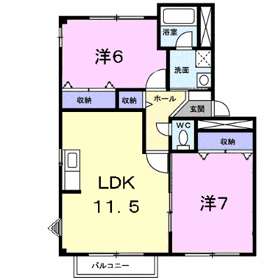 アベニューⅠ 204【管理NO：1-005734001-02040】 ★家具家電は申し込み後に搬入します★ ★2026年11月下旬入居可能★の外観画像