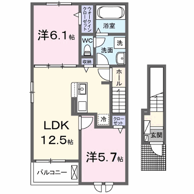 セレニア 201【管理NO：1-028907401-02010】 ★家具家電は申し込み後に搬入します★ ★2027年03月中旬入居可能★の外観画像