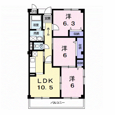 ブィオラヒルズ 301【管理NO：1-010329701-03010】 ★家具家電は申し込み後に搬入します★ ★2026年11月下旬入居可能★の外観画像