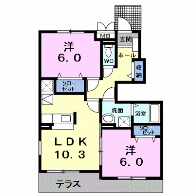 スイートベリー 105【管理NO：1-012771901-01040】 ★家具家電は申し込み後に搬入します★ ★2026年11月中旬入居可能★の外観画像