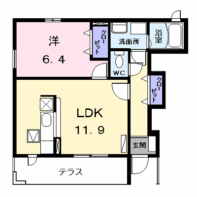 フェリチタ 101【管理NO：1-014533601-01010】 ★家具家電は申し込み後に搬入します★ ★2026年11月中旬入居可能★の外観画像