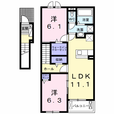 メゾン　ソレイユ 202【管理NO：1-026769701-02020】 ★家具家電は申し込み後に搬入します★ ★2026年11月下旬入居可能★の外観画像
