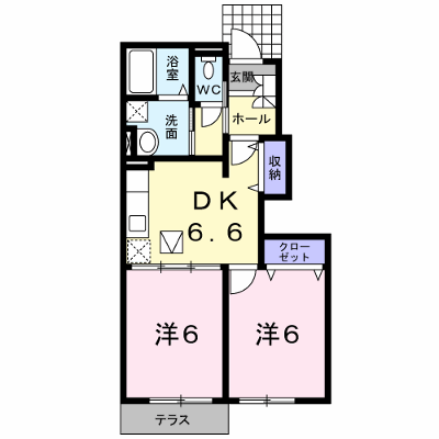 ラシ－ヌ 103【管理NO：1-012663601-01030】 ★家具家電は申し込み後に搬入します★ ★2026年11月中旬入居可能★の外観画像