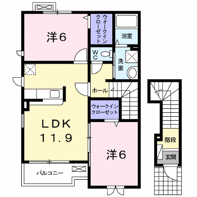 スウィート朝日　Ⅱ 201【管理NO：1-016077602-02010】 ★家具家電は申し込み後に搬入します★ ★2026年11月中旬入居可能★の外観画像