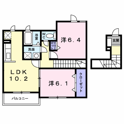 サンメゾン津高 202【管理NO：1-016993101-02020】 ★家具家電は申し込み後に搬入します★ ★2026年11月下旬入居可能★の外観画像