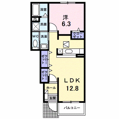 ラフィネＢ 102【管理NO：1-013502202-01020】 ★家具家電は申し込み後に搬入します★ ★2026年11月下旬入居可能★の外観画像