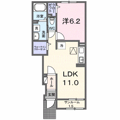 Ｋ’ｓジェルソＢ 102【管理NO：1-028716902-01020】 ★家具家電は申し込み後に搬入します★ ★2027年03月中旬入居可能★の外観画像