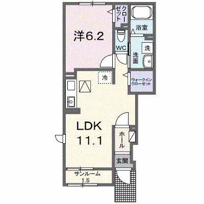 Ｋ’ｓジェルソＢ 101【管理NO：1-028716902-01010】 ★家具家電は申し込み後に搬入します★ ★2027年03月中旬入居可能★の外観画像
