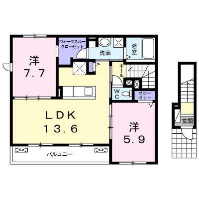 ミッテ　湯田　Ａ 201【管理NO：1-022158201-02010】 ★家具家電は申し込み後に搬入します★ ★2026年10月下旬入居可能★の外観画像