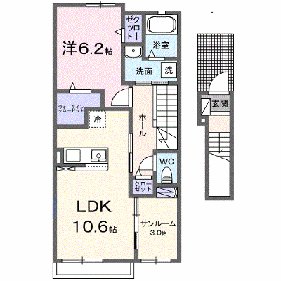 サクラ・コート 204【管理NO：1-027169701-02040】 ★家具家電は申し込み後に搬入します★ ★2026年10月下旬入居可能★の外観画像
