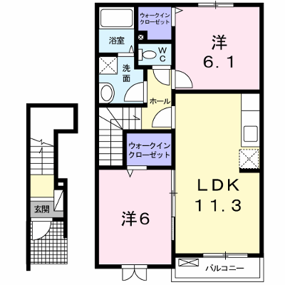 ハピネスメゾンＣ 203【管理NO：1-017032101-02030】 ★家具家電は申し込み後に搬入します★ ★2026年11月下旬入居可能★の外観画像