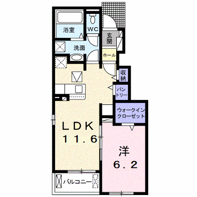 アマンドⅡ　Ａ 102【管理NO：1-024813601-01020】 ★家具家電は申し込み後に搬入します★ ★2026年12月中旬入居可能★の外観画像