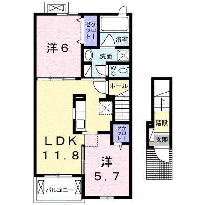 アンジュ　デュ　ヴァン　Ⅱ 202【管理NO：1-023541602-02020】 ★家具家電は申し込み後に搬入します★の外観画像