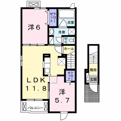 アンジュ　デュ　ヴァン　Ⅰ 201【管理NO：1-023541601-02010】 ★家具家電は申し込み後に搬入します★の外観画像