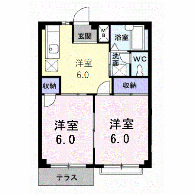 ルミエール正木Ｂ 102【管理NO：1-005765902-01020】 ★家具家電は申し込み後に搬入します★ ★2026年11月中旬入居可能★の外観画像