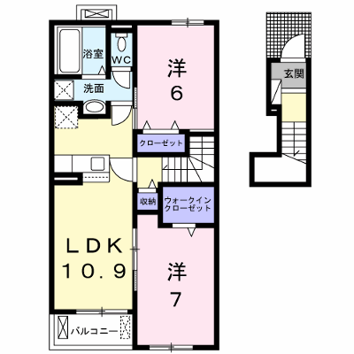 カーサ・ジール 202【管理NO：1-026352901-02020】 ★家具家電は申し込み後に搬入します★ ★2026年11月中旬入居可能★の外観画像