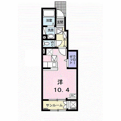 エレガンス　Ⅰ 104【管理NO：1-026407401-01040】 ★家具家電は申し込み後に搬入します★ ★2026年11月上旬入居可能★の外観画像