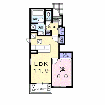 ラ・ヴィ・エゼＢ 104【管理NO：1-023701202-01040】 ★家具家電は申し込み後に搬入します★ ★2026年11月上旬入居可能★の外観画像