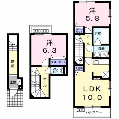 サニーハウス　Ｋ　Ⅱ 205【管理NO：1-018834401-02050】 ★家具家電は申し込み後に搬入します★ ★2026年11月下旬入居可能★の外観画像