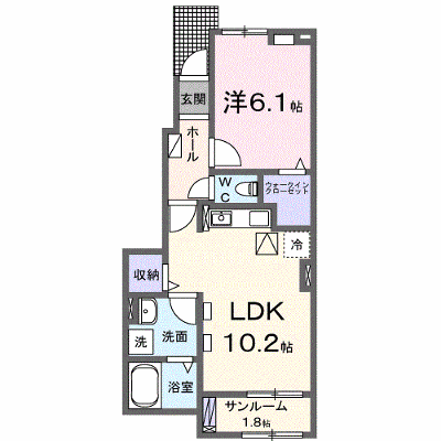 オーブ 102【管理NO：1-027403301-01020】 ★家具家電は申し込み後に搬入します★ ★2026年12月中旬入居可能★の外観画像