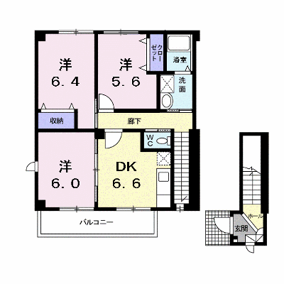 リバータウンＣ 201【管理NO：1-009578001-02010】 ★家具家電は申し込み後に搬入します★の外観画像