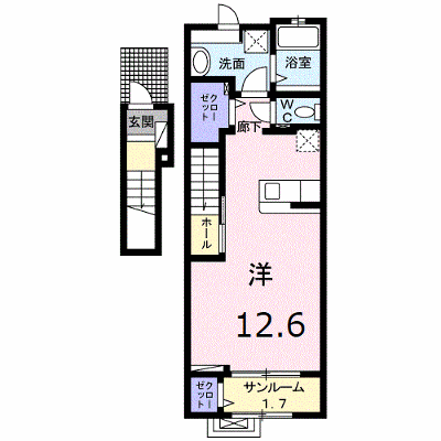 ハピアス鎌田 202【管理NO：1-024360201-02020】 ★家具家電は申し込み後に搬入します★ ★2026年11月下旬入居可能★の外観画像