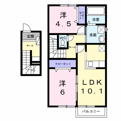 サンフラワー 202【管理NO：1-099456601-02020】 ★家具家電は申し込み後に搬入します★ ★2026年11月下旬入居可能★の外観画像