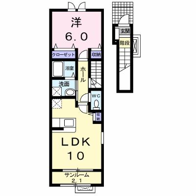 クレスト葵 201【管理NO：1-014295101-02010】 ★家具家電は申し込み後に搬入します★ ★2026年10月下旬入居可能★の外観画像